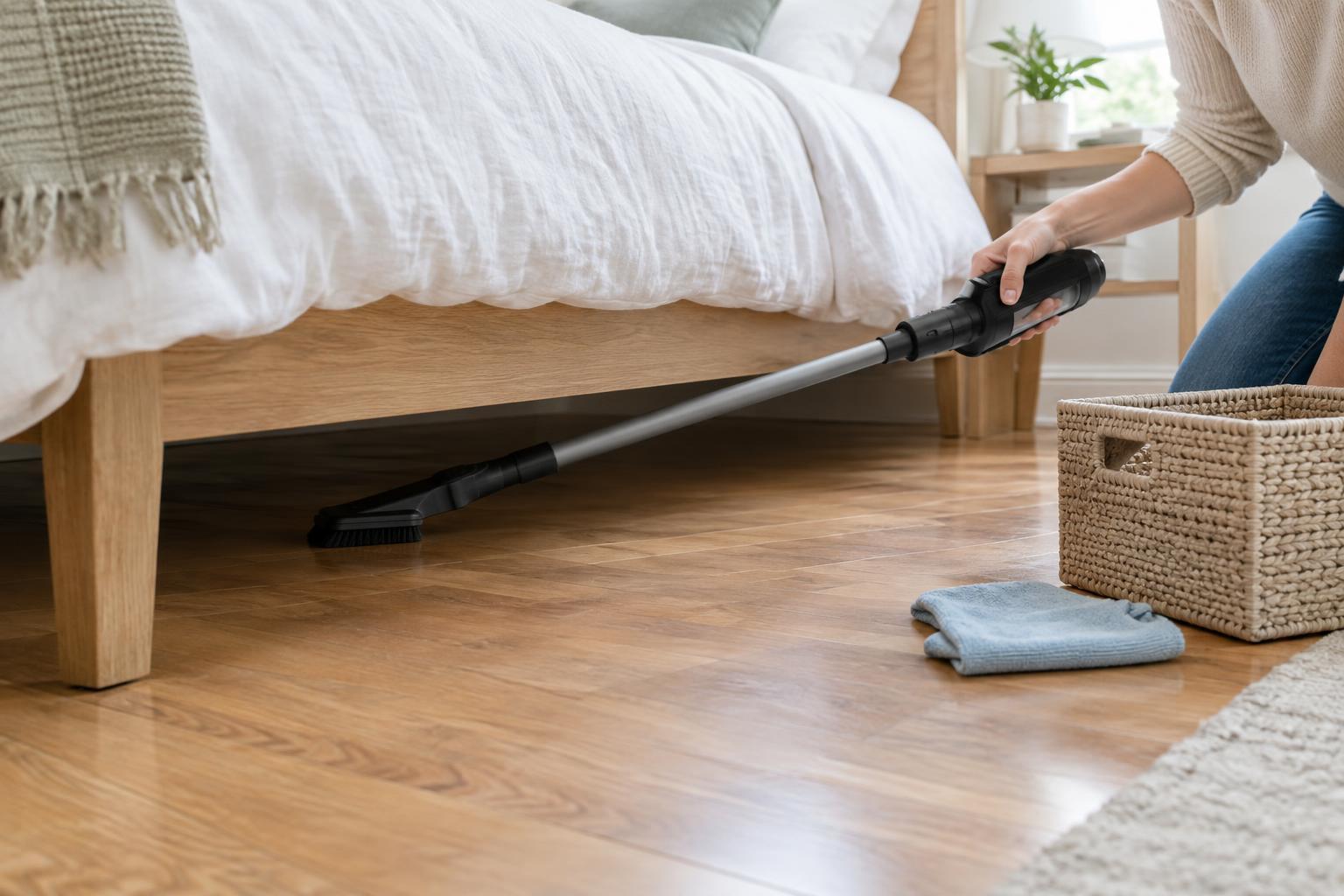 How to Clean Under a Bed Without Stirring Up Dust