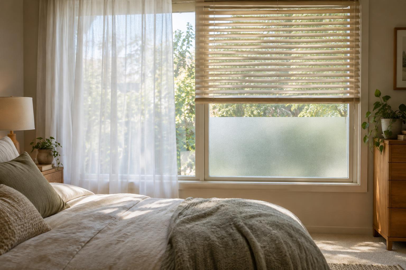 Daytime Bedroom Privacy: Choosing Sheer Curtains, Blinds and Window Film