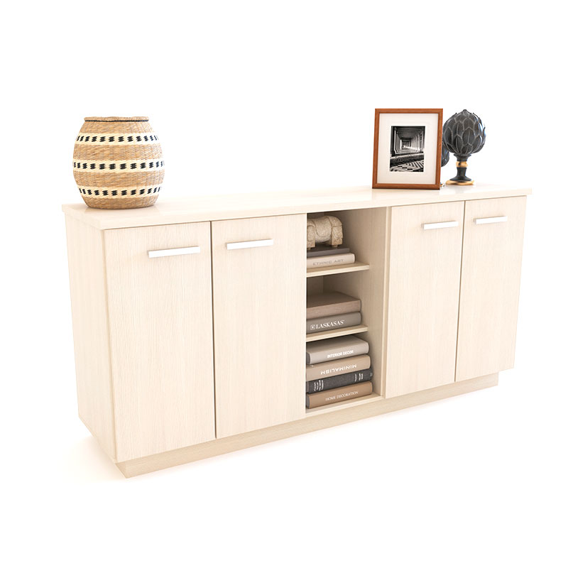 mueble, muebles, de, para, comedor, comedores, bahiut, bahiuts, baiut, vahiut, vaiut, vajillero, vajilleros, con, 4, puerta, puertas, 2, estante, estantes, 160cm, fineline, crema, delos, DL856FC.