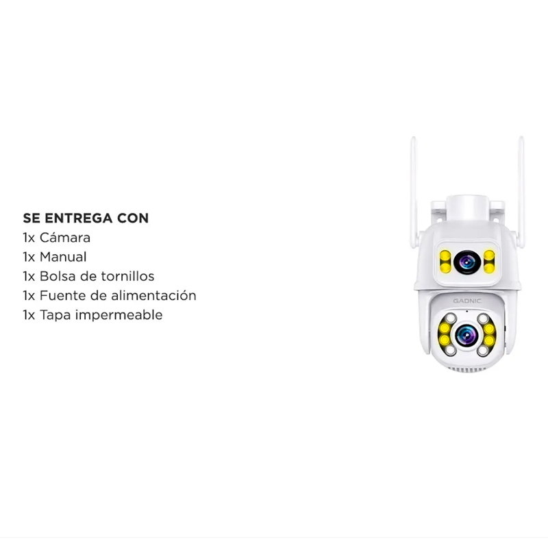 camara, camaras, de seguridad, de vigilancia, seguridad, vigilancia, gadnic, doble, 4k, wifi, wi-fi, vision, nocturna, P2P00057.