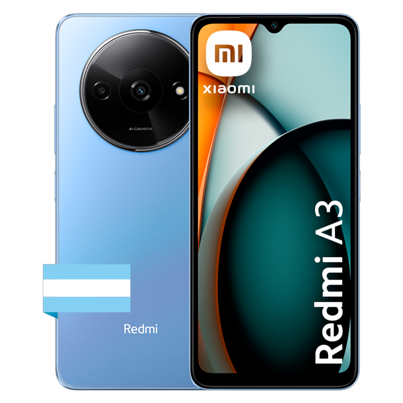 celular, celulares, smartphone, smartphones, telefono, telefonos, xiaomi, redmi, a3, xiaomi redmi a3, xiaomi redmi, redmi a3, 3gb, 3gb ram, 64gb, 64gb almacenamiento, azul, blue, android, REDMI-A3-AZUL.